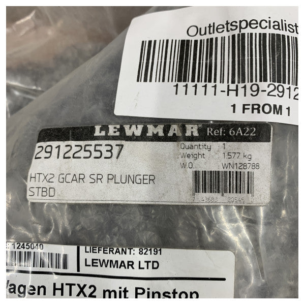 Carro de Genoa Lewmar HTX2 con Pin-Stop Negro - 291225537 