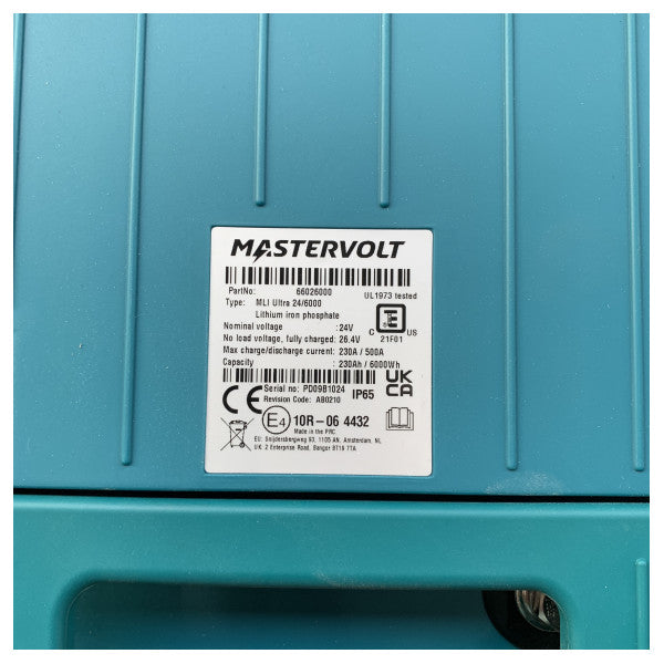 Batería Mastervolt MLI Ultra Lithium 24V/6000 6 kWh - 66026000