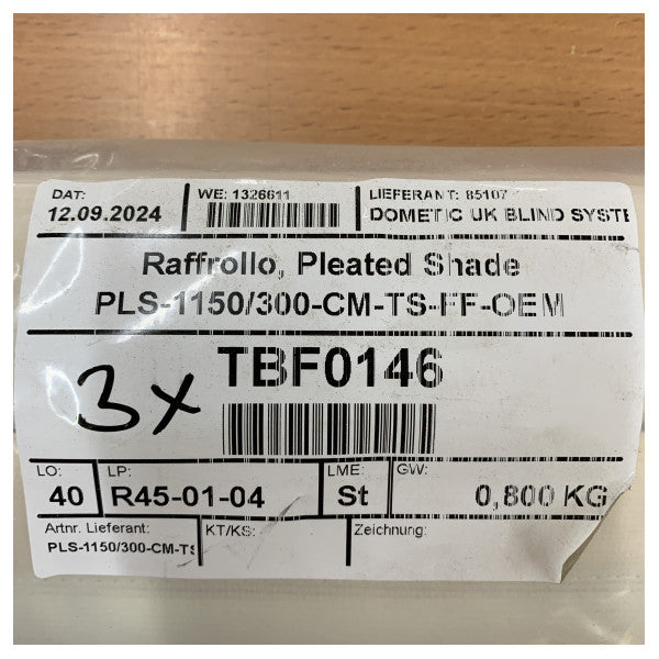 Dometic PLS-1150/300-CAN-B-FR Rideau enrouleur beige pour marine 1150 x 300 mm 