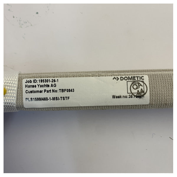 Dometic Плисирана сянка PLS1599/460-1-MSI-TSTF Морски ролетен завеса 1599 x 460 мм 