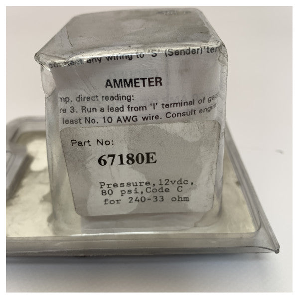 Teleflex 67180e Weißöl Druckanzeige 0 bis 80 psi