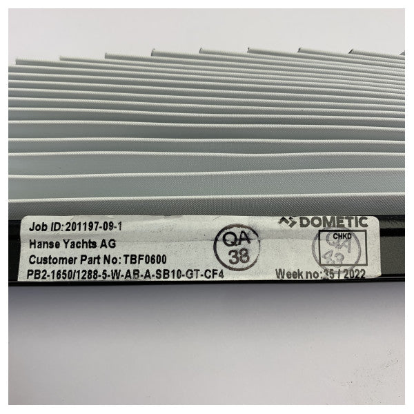 Dometic PB2 Плісировані штори для човна в салоні праворуч ззаду - 1650 x 1288 мм 