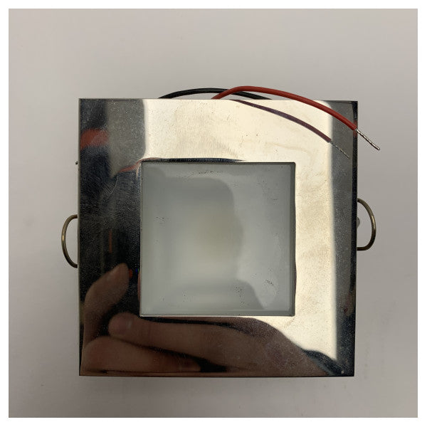 Cantalupi Ocean Marine LED Downlight IP55 Χρώμιο Τετράγωνο 12/24V - D75 mm 