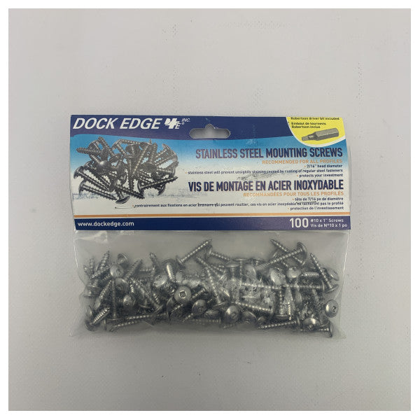 Dock Edge monteringsskruer i rustfrit stål DE1006F
