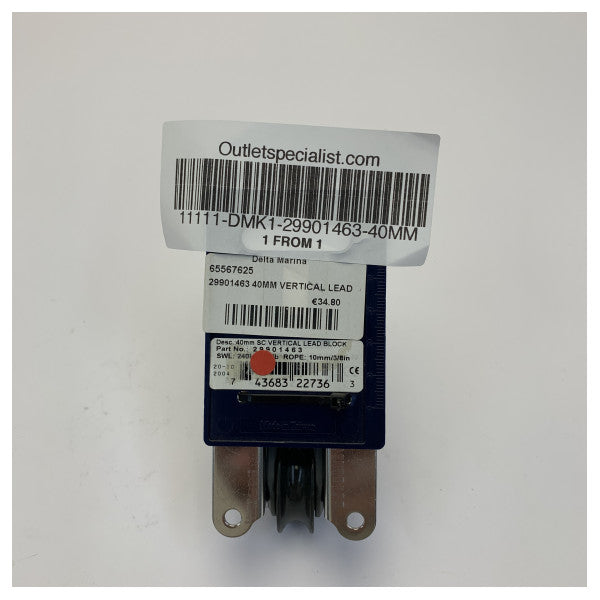 Lewmar 29901463 40mm Vertical Lead Block Single Disc - 10 mm 