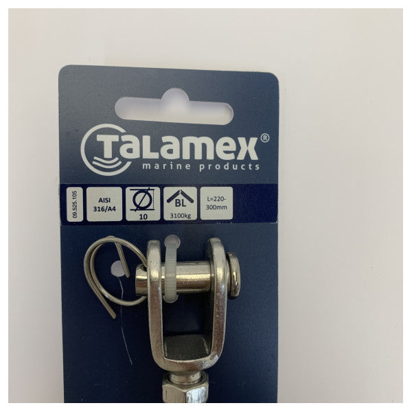 Talamex 09.525.105 Терминален Тенсионер 5 мм - M10 Неръждаема стомана 