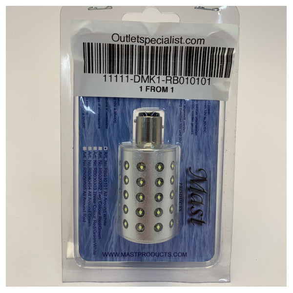 LED Navigation lamp 10-30V 3.5W BAY15D White 