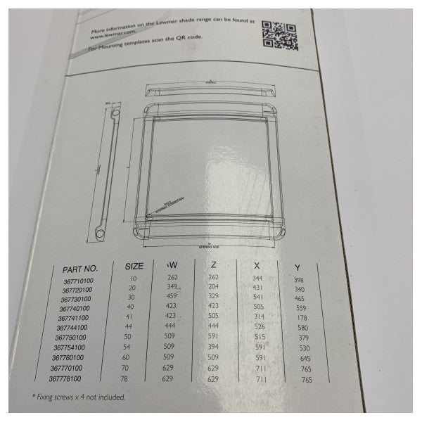 Lewmar Rollos für Größe 50 Luke Weiß - 367750100 