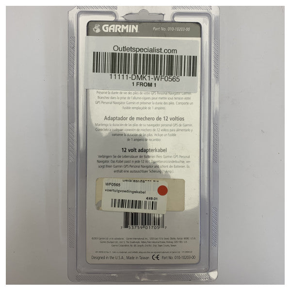 Garmin WF0565 Araç Güç Kablosu - 010-10203-00 