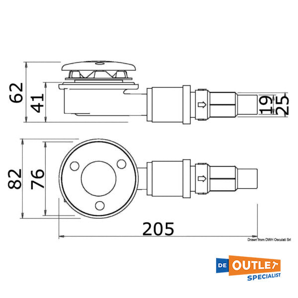 Заглушка для зливу для душу "Кит" з датчиком води - SG3484B