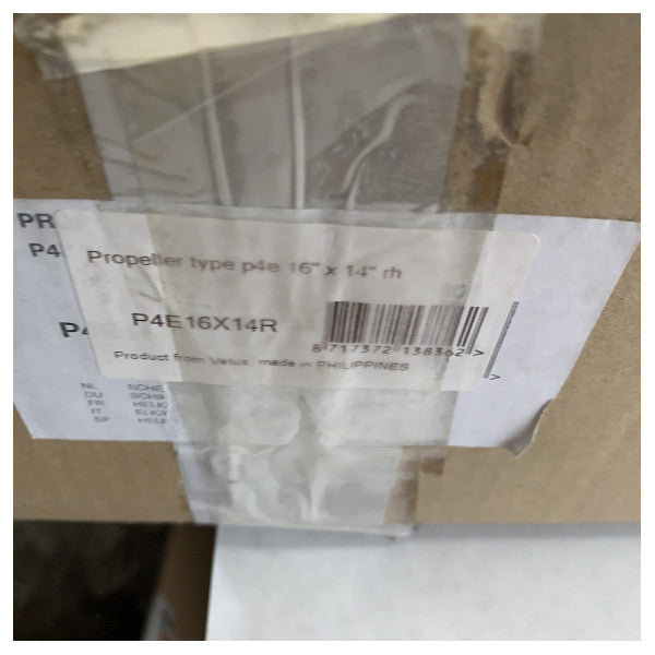 مروحة Vetus P4E16X14R ذات 4 شفرات مقاس 16 × 14 بوصة RH 30 مم