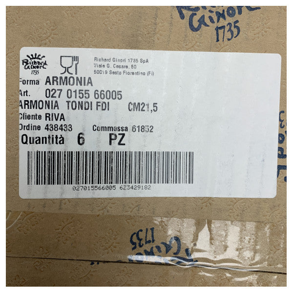 Riva Marine Grade Porselen Çorba Tabağı 21,5 cm � Tekneler ve Yatlar için Dayanıklı, Bulaşık Makinesinde Yıkanabilir Sofra Takımı