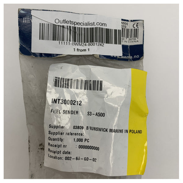 Паливоподавач Wema Marine з нержавіючої сталі S3-A500 500 мм