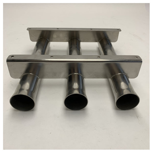 Nautinox Marine Inoxidabbli Taħt tal-Poġġa tal-Ikkastjar 3 Tubes - 2166 