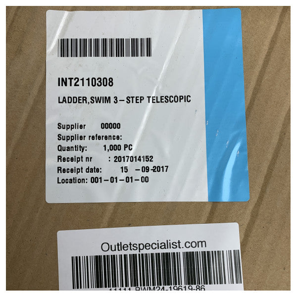 Garlick Telescopic Stainless Steel Boat Swim Ladder 3 Anti-Slip Steps - 19619-86 