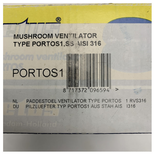 Vetus PORTOS1 Stainless Steel D117 mm Mushroom Fan 