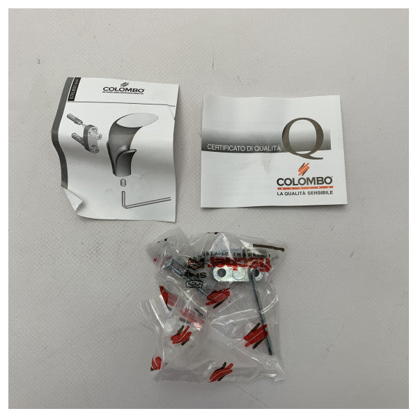 Colombo LINK AR27 Chrome Cloth Hanger � Crochet en métal durable de qualité marine pour la résistance à l'humidité et à la corrosion