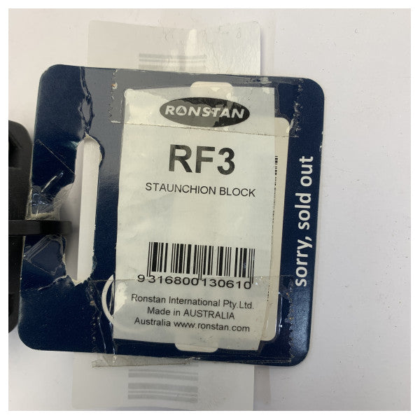 Ronstan RF3 Genua Staunchion Führungsblock Schwarz 