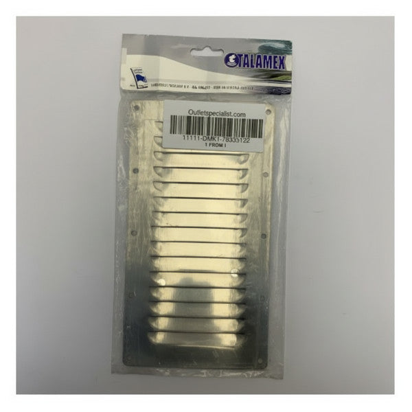 Grille de ventilation en acier inoxydable Talamex 78335122 118x232mm 