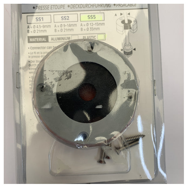 Index Marine SS5 Side Entry Cable Seal - RVS Kabeldurchführung Jacht 