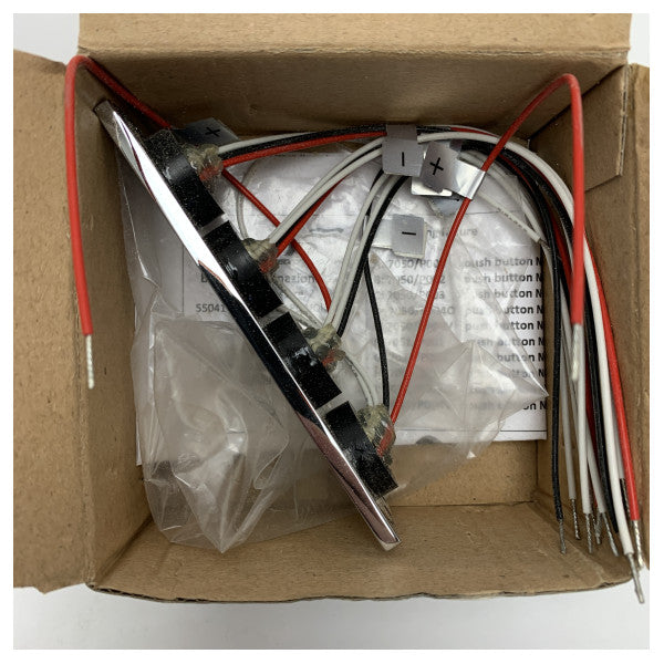 Вертикален превключвателен панел от неръждаема стомана с 4 бутона - издръжлив, компактен и лесен за окабеляване за лодки и яхти - 7051/P040/3