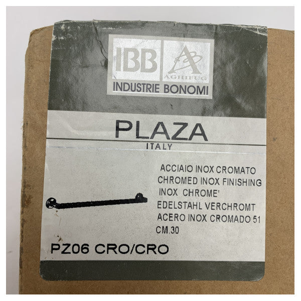 IBB PZ06 CRO/CRO Einzel-Turm-Schiene / Halter Chrom 30 cm 