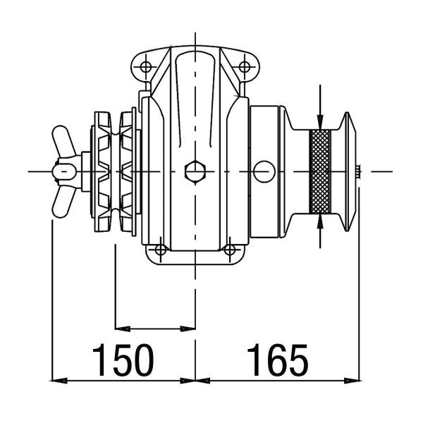 Guincho manual de âncora Lofrans Royal 6 mm com cabrestante - 958080