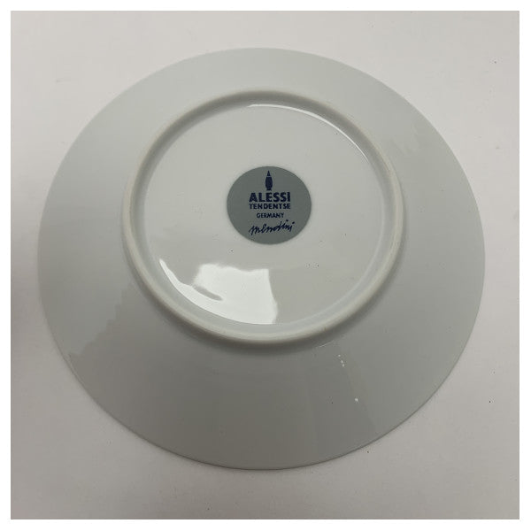 Alessi White Porcelain Coaster by Alessandro Mendini - Elegant Nautical Coffee Cup Tray for Marine Tables