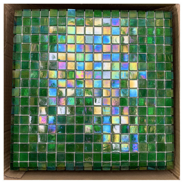 Sicis Glimmer Carreaux de mosaïque en verre de haute qualité pour usage marin � Carreaux de mosaïque verts durables et résistants à l'eau 2m2