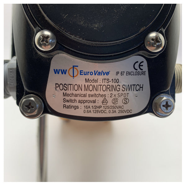 Високоякісний подвійний поворотний дросельний клапан DN80 для морського та офшорного застосування з датчиком позиціонування