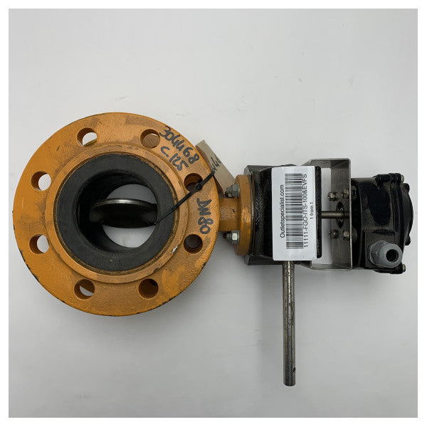 Високоякісний подвійний поворотний дросельний клапан DN80 для морського та офшорного застосування з датчиком позиціонування