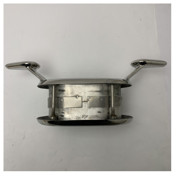 SCM Cabo de aço inoxidável oval em forma de flor para embarcações marítimas - Punho durável e resistente às intempéries para barcos e navios