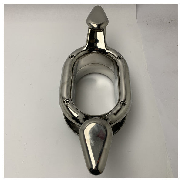 SCM Cabo de aço inoxidável oval em forma de flor para embarcações marítimas - Punho durável e resistente às intempéries para barcos e navios