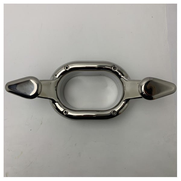 SCM Cabo de aço inoxidável oval em forma de flor para embarcações marítimas - Punho durável e resistente às intempéries para barcos e navios