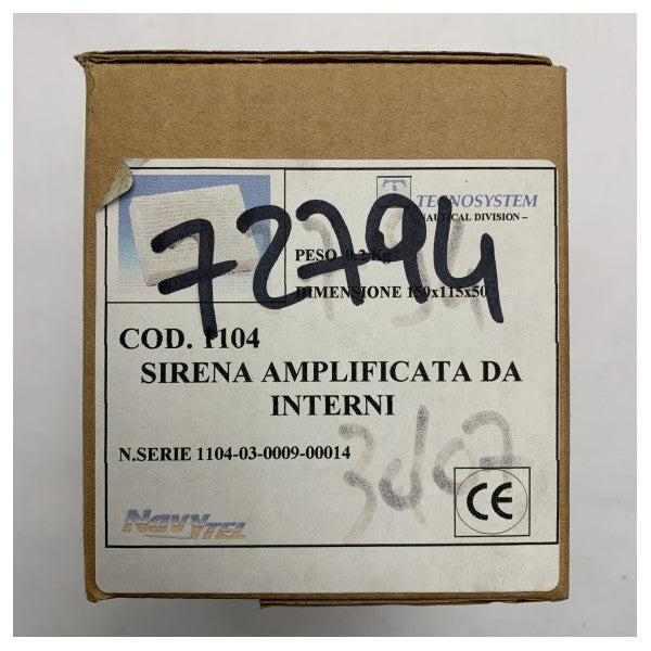 屋内サイレン Navitel - 海洋の安全および健全な警告のための強力な屋内警報サイレン