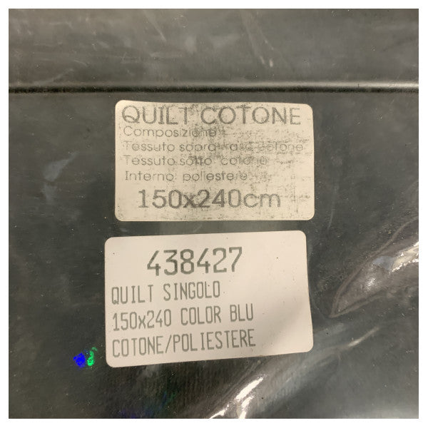 Sailor Cabin Quilt Blue 150x240 cm Durable Cotton-Polyester Maritime Bedding Comfort