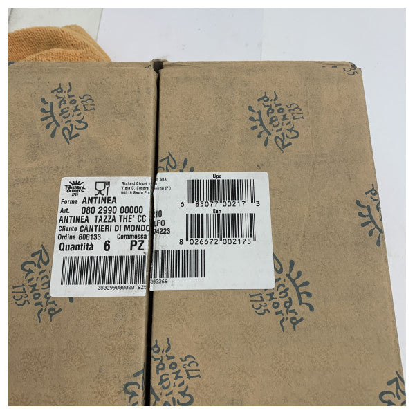 Richard Ginori Antinea Marine Kemik Çini Çay Fincanı ve Tabağı