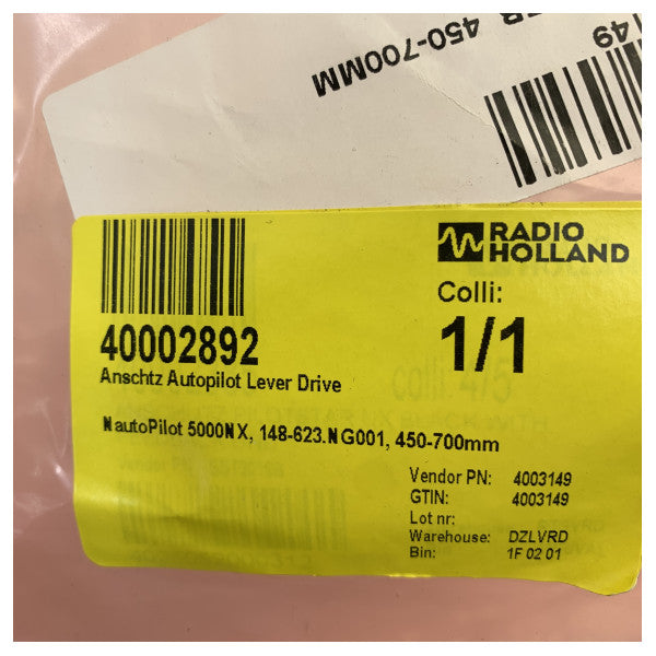 Raytheon Anschutz NautoPilot 5000NX Autopilot Lever Drive 450-700mm - 148-623.NG001 