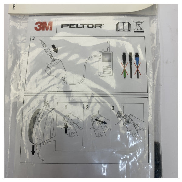 3M Peltor FLX2-35 Kaapeli Icom 2-Pin Kulmassa 