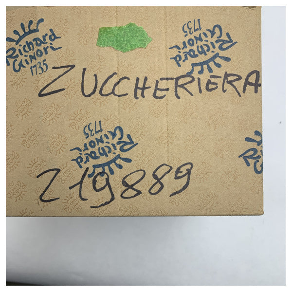 Pershing Richard Ginori Κεραμικό δοχείο ζάχαρης υψηλής ποιότητας με ασημένιο χείλος