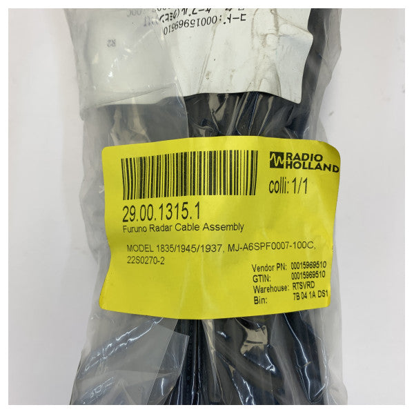 Ensamblaje de cable Furuno para el sensor de rumbo PG-1000 - MJ-A6SPF0007-100C - 22S0270-2 