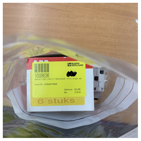 ABB SN201 L-B4 自動ブレーカ 1P+N 4A B特性 