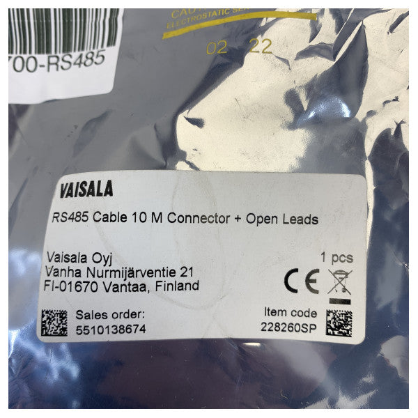 Câble de connexion de capteur de vent ultrasonique Vaisala WMT700 - RS485 10M 