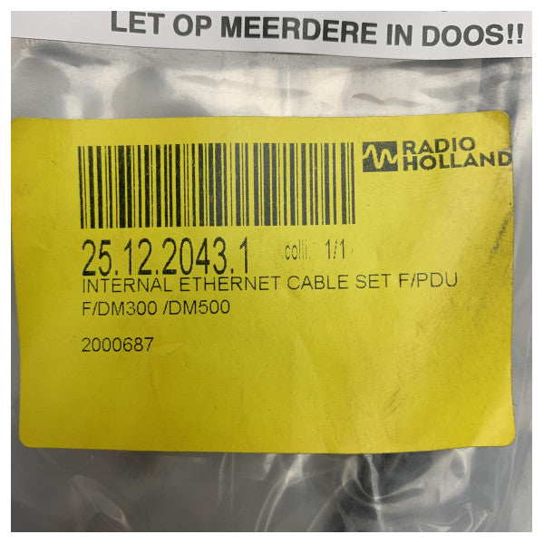 Danelec Marine VDR Internal Cable Set for DPU - Durable Cat5 Ethernet & 40-Pin Ribbon Cables for Ship Systems