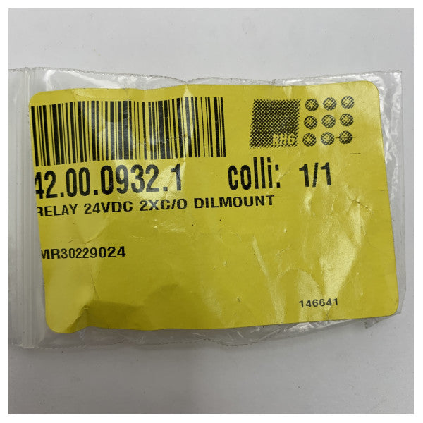 24V DC Schiffsrelais 2x C/O Dilmount - Langlebiges kompaktes elektrisches Bauteil für Schiffe - MR30229024