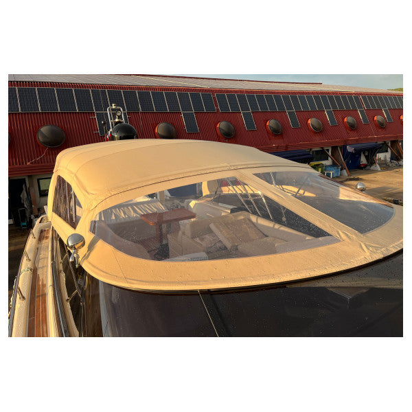 Riva Rivale 56 bimini avec fenêtres - Tente marine blanche durable pour la protection contre le soleil et les intempéries