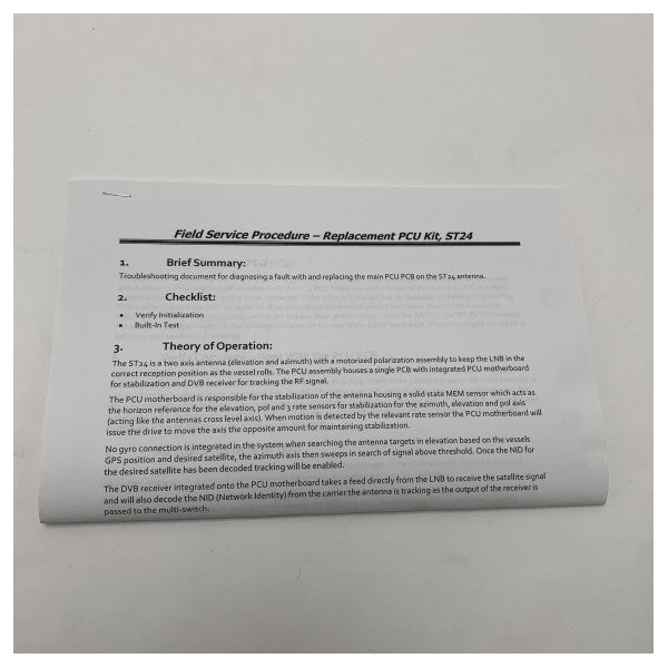 Kit de substituição da PCU VSAT Cobham Sea Tel 24 para comunicações marítimas fiáveis por satélite - S-135913