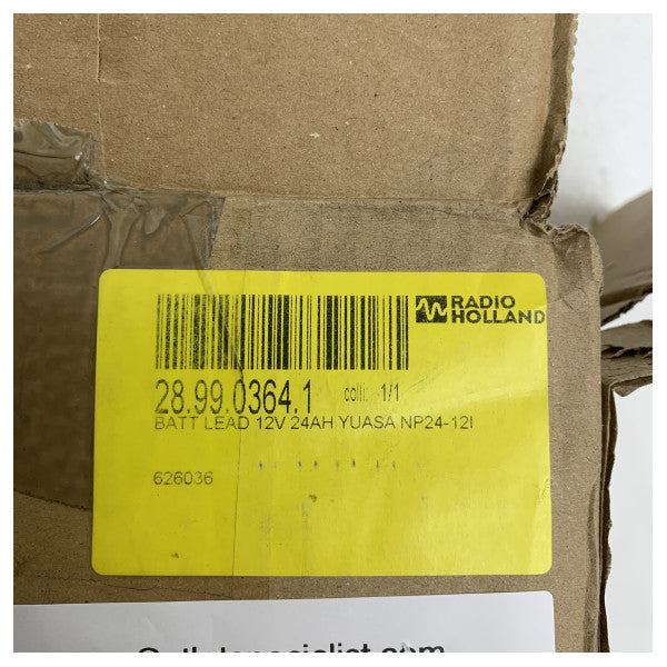 بطارية Yuasa NP24-12I عالية الجودة بجهد 12 فولت 24 أمبير، بطارية بحرية رصاصية لا تحتاج إلى صيانة لتوفير طاقة موثوقة