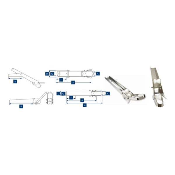 Bowroller en acier inoxydable Lewmar pour les ancres DTX - 77208008