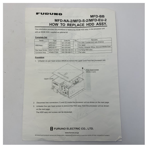 Toshiba MFD-NA-2 hårddiskmodul 80 GB för multifunktionsdisplay 